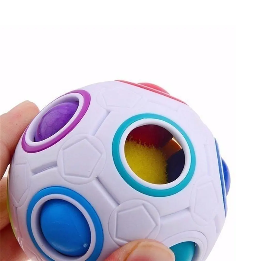 1pcs Strange shape Magic Cube Toy Desk Toy Anti Stress Rainbow Ball Football Puzzles Stress Reliever 3