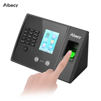

Aibecy Multi-language Intelligent Biometric Fingerprint Time Attendance Machine with Display Screen Time Clock USB Disk