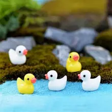 10 шт. милые миниатюрные Мини Утки смола сад изящное украшение цветочное растение горшок домашняя фигурка декор с животными бонсай пейзаж