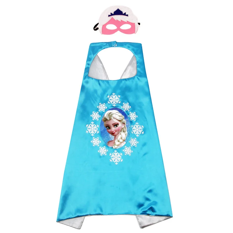 

1 Set Halloween Holiday Party Cloak Mask Children's Decoration New Double-layer Children's Hero Cloak Cartoon Anime Cloak Gift