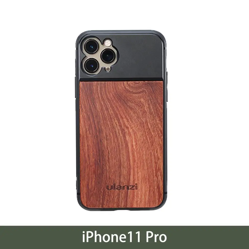 Ulanzi 17 мм резьба Деревянный чехол для телефона для iPhone 8 Plus Xs Max XR для iPhone 11 Pro Max - Цвет: for iPhone 11 pro