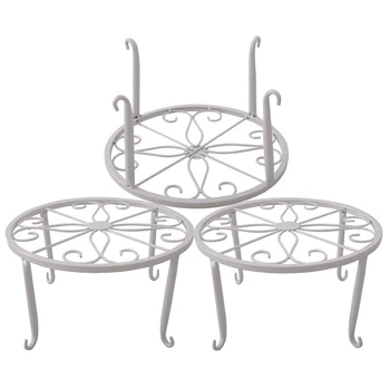 

Big deal Metal Plant Stand Floor Flower Pot Rack Iron Art Plant Stands Pot Holder,3 Pieces in One Package (White)
