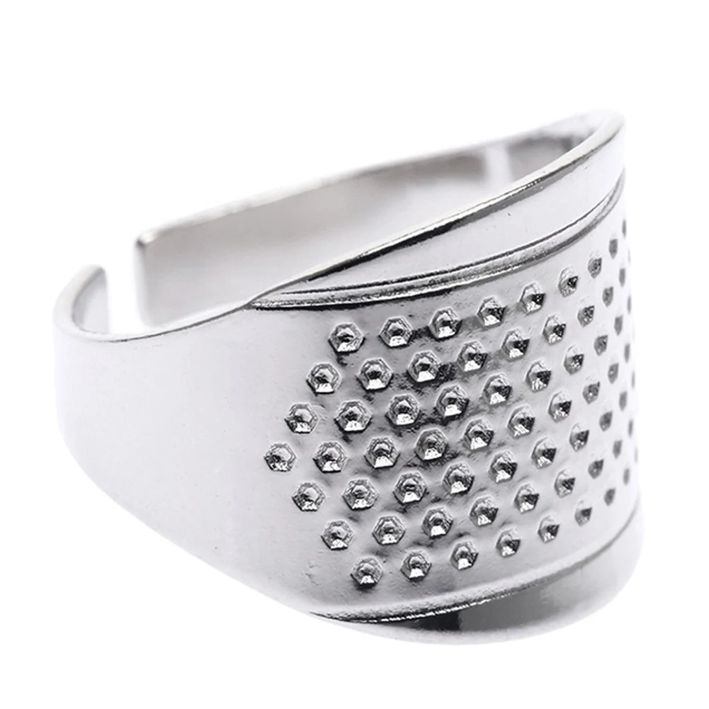 Бытовые швейные принадлежности для рукоделия серебряное кольцо напёрсток протектор стеганое Ремесло АКСЕССУАРЫ Швейные наперстки регулируемое кольцо#730