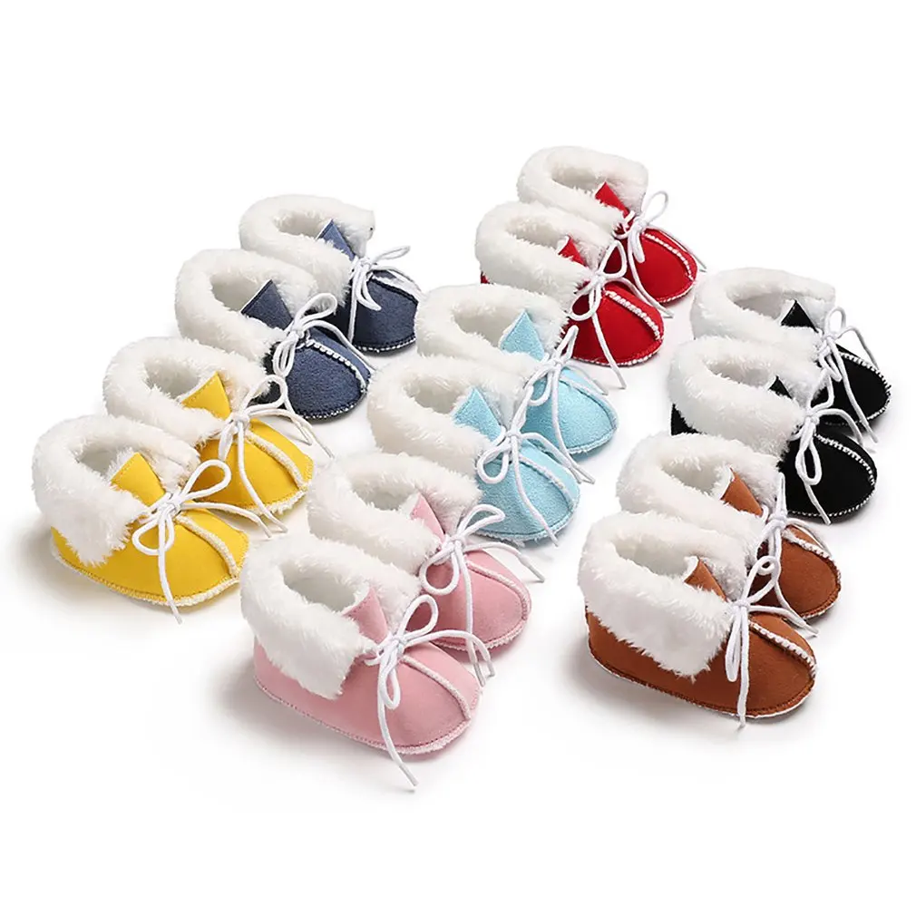 Winter baby soft bottom shoes pink -11cm