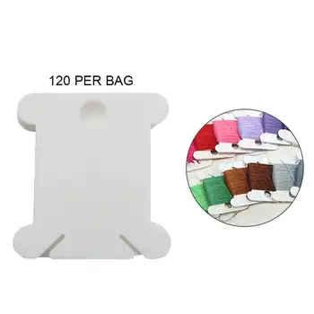 

120PCS/Set Plastic Bobbins Floss Set Spool Thread Card Embroidery Floss DIY Stitch Organizer Holder Sewing Tools