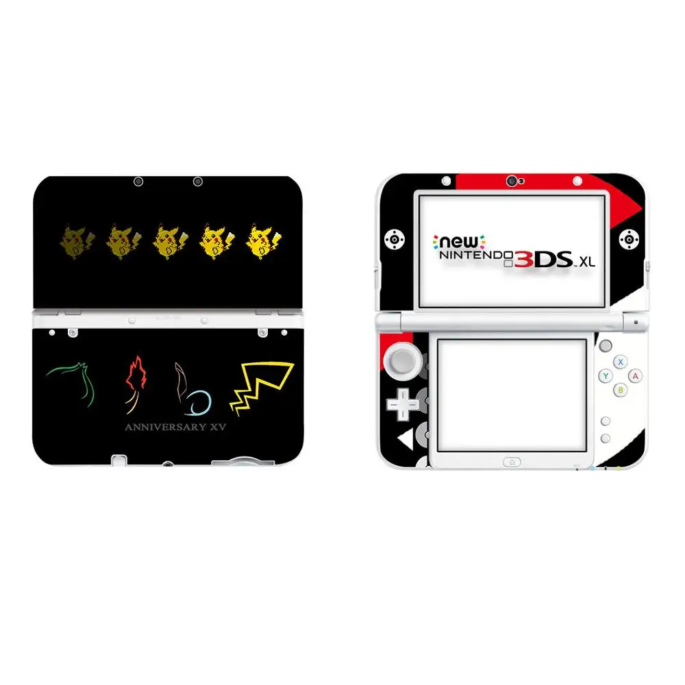 Pokemon Go Пикачу полное покрытие наклейка Кожа Наклейка для NEW 3DS XL Скины Наклейка s для NEW 3DS LL виниловая Защитная Наклейка - Цвет: DSLL0203