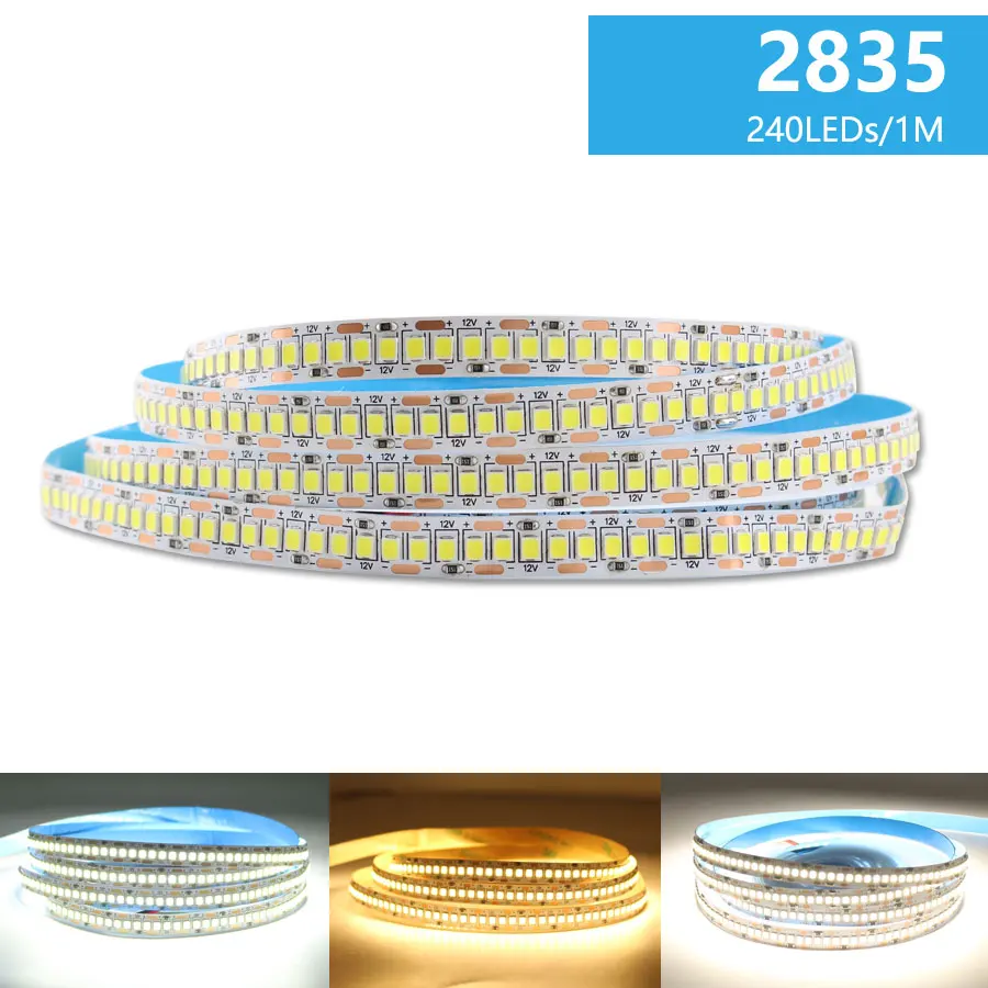 

DC 12V LED strip light smd 2835 60Leds 120Leds 240Leds LED light no Waterproof Flexible diode Tape Ribbon Lamp home decor