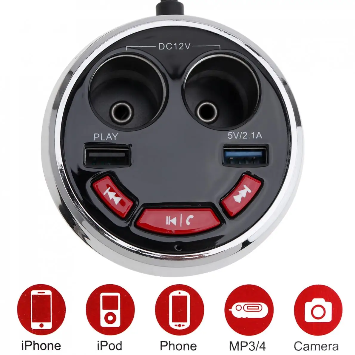 Автомобильный ЖК-дисплей Bluetooth MP3 плеер комплект авто радио плеер Hands-free fm-передатчик расширение 2 способ прикуривателя адаптер сплиттер