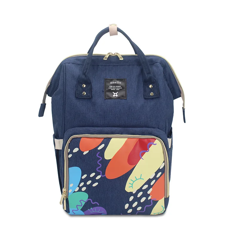 

Japan Japanese-style Lotte Home VANWALK Bag Oxford Cloth Backpack Diaper Bag Printed Maternity Package