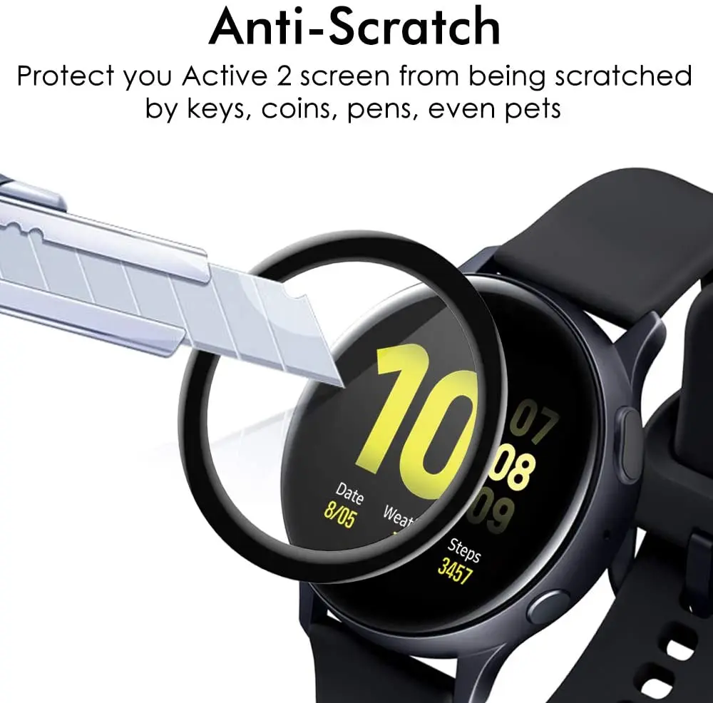 40 мм 44 Защитная пленка для экрана Samsung Galaxy Watch Active 2 водонепроницаемая 3d с полным