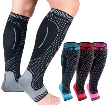 1 Pc Sport Been Enkel Protector Gebreide Verlengd Ademend Compressie Basketbal Voetbal Bergbeklimmen Gear