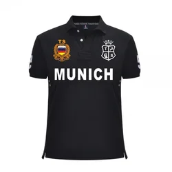 Camisa polo dos homens do verão moda casual manga curta de alta qualidade dos homens t camisa bordado plus size marca de algodão tshirt