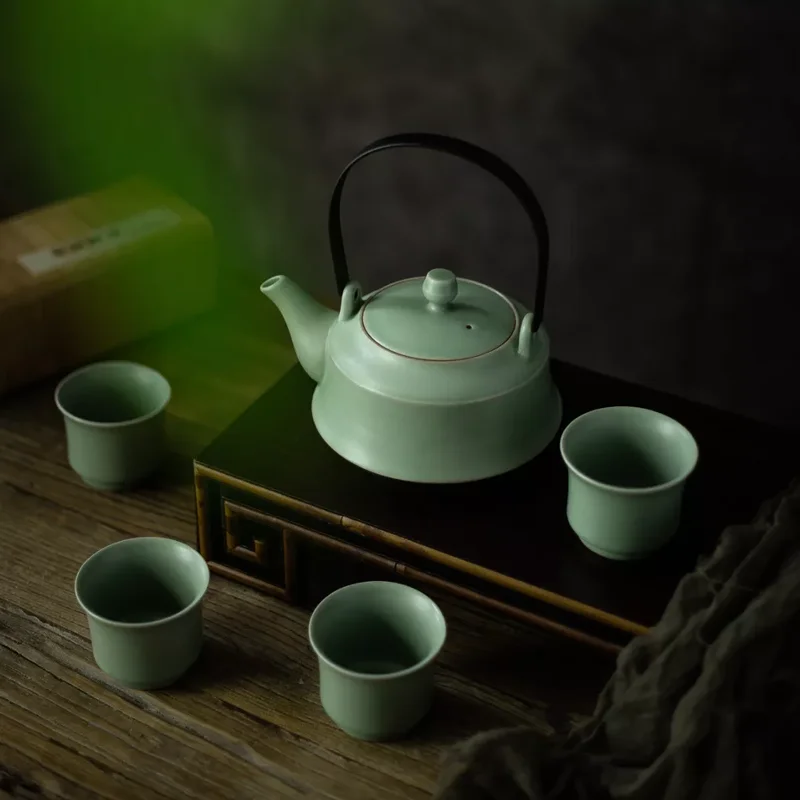 Celadon набор для чая с ручкой-обручем для галстука guan yin da hong pao и других китайских чайных серий китайские фарфоровые фигурки ручной работы для украшение для путешествия