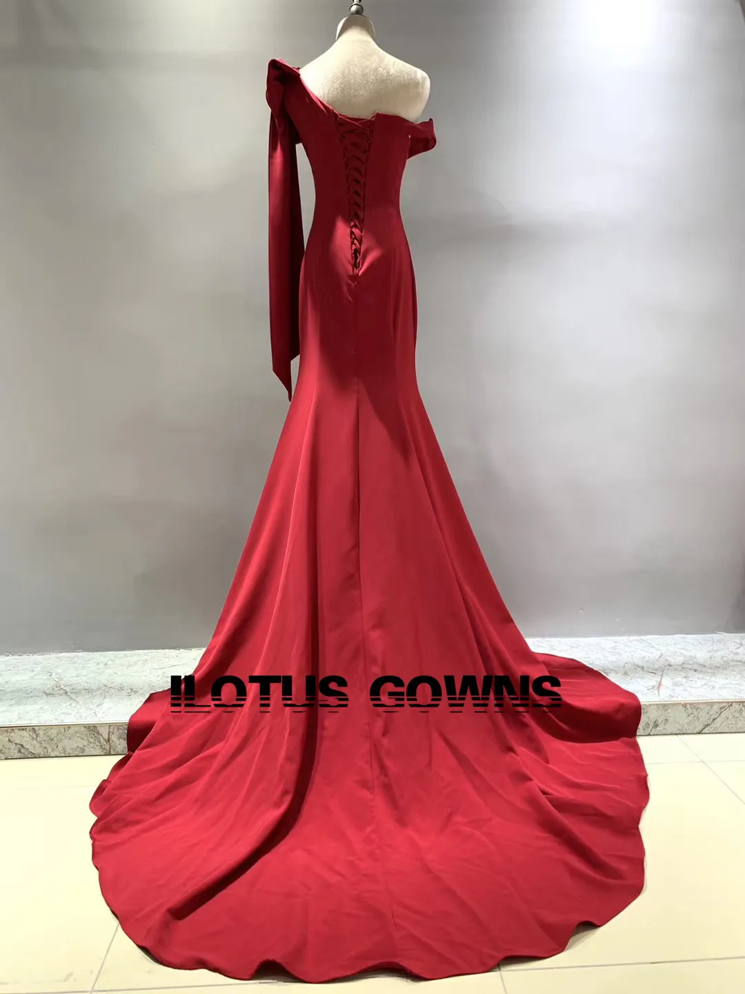 evening maxi dresses New Fashion Simple Long Evening Dress 2020 One Shoulder Mermaid  Red Satin Formal Party Evening Gowns evening wear for women