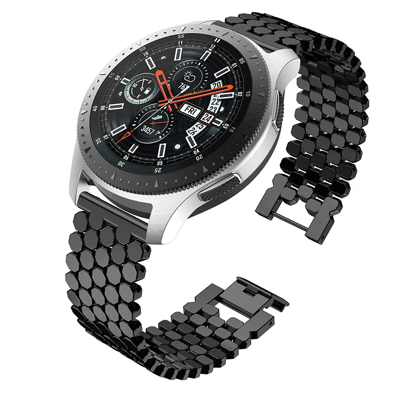 22 мм быстросъемный ремешок для samsung gear S3 часы 46 мм умные часы браслет из нержавеющей стали для женщин и мужчин металлический браслет