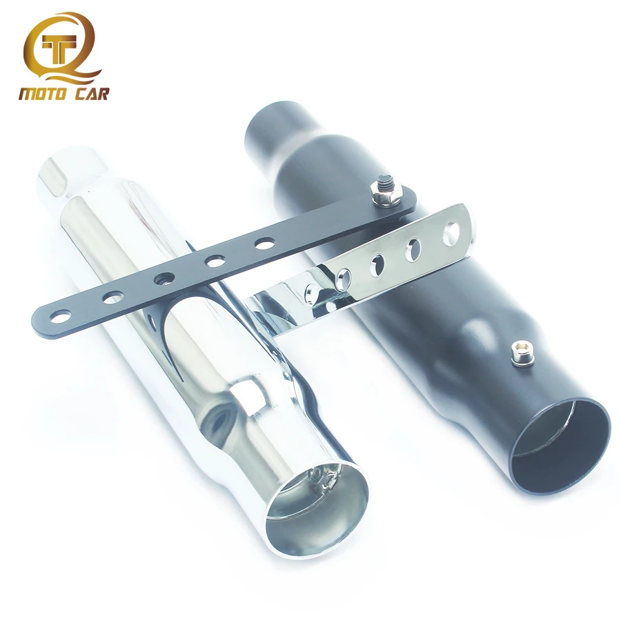 

Motorcycle Exhaust Muffler 45MM Retro Chrome Escapamento Moto Straight Vintage Electroplating Exhaust pipe For Harley Davidsion