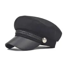 NEW Autumn Octagonal Hats For Women Fat Military Baseball Cap Ladies Solid Caps Women Casual Berets Hat Gorra Militar