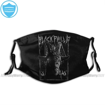 

Goat Mouth Face Mask Black Metal Phillip Facial Mask Funny Kawai with 2 Filters for Adult