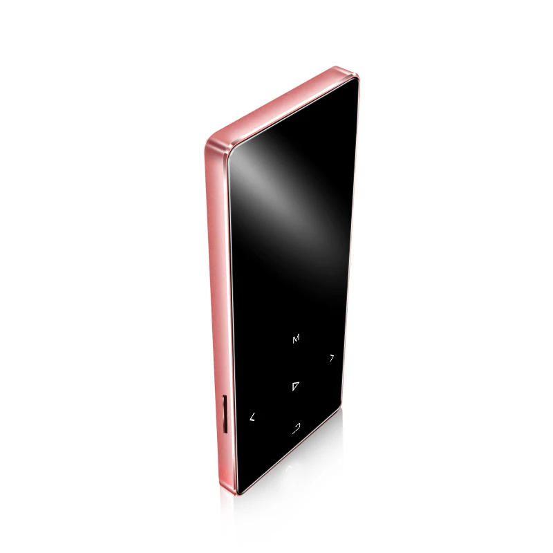 REDANT MP4 плеер с Bluetooth Встроенный динамик сенсорный ключ fm-радио видео воспроизведение электронная книга, HIFI Металл MP 4 музыкальный плеер 8G 16G 32GB - Цвет: Pink