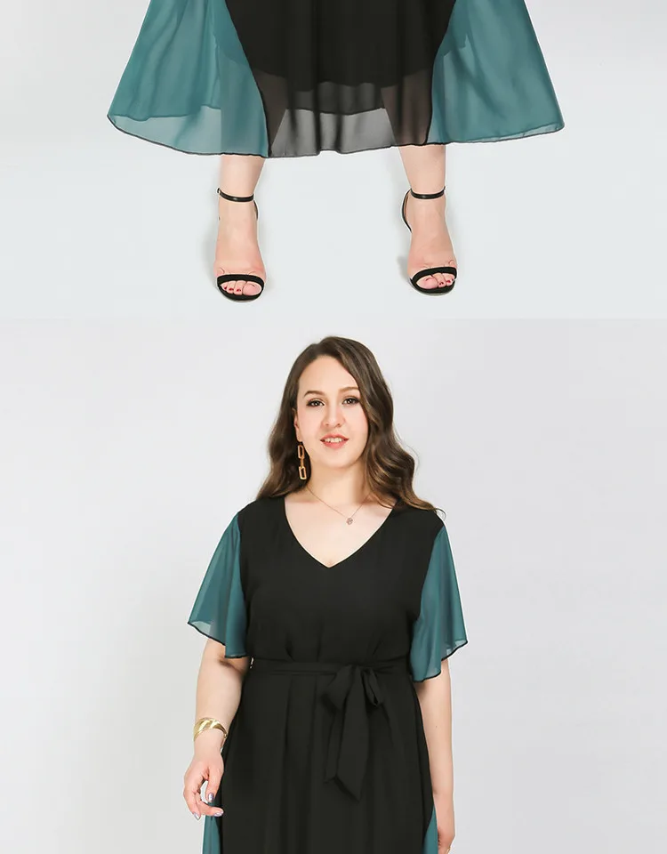 TUHAO размера плюс 8XL 7XL 6XL женские офисные шифоновые платья Boho Лоскутные богемные вечерние платья высокого качества элегантное платье WM7