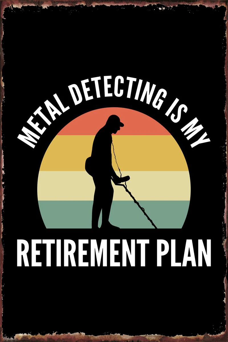 Retirement Dirt Fishing Retro Vintage Metal Sign Tin Plates Wall Decor Room Decoration For Man Cave Cafe Pub Home | Дом и сад
