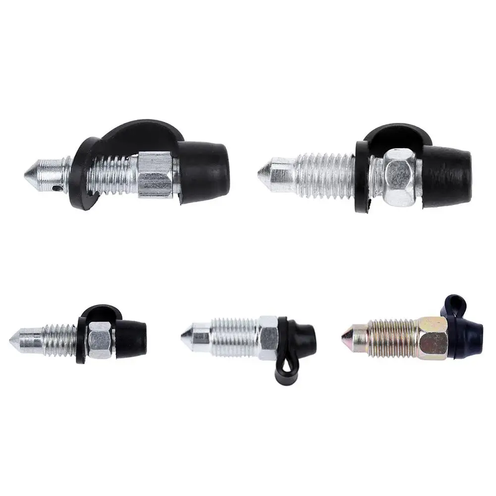 6/7/8/10mm Motorcycle Brake Caliper Bleed Screw Nipple with Dust Cap 1pcs