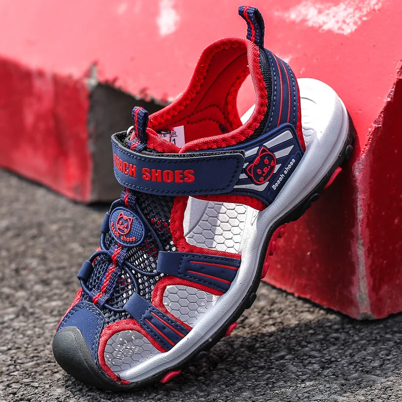 

2019 Summer Children's Sandals Korean-style Boy's Shoes Velcro Big Kid Closed-toe Sandals Young Student's