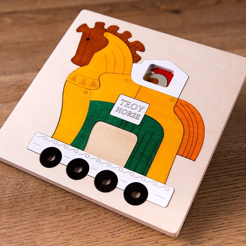 

Merlot CHILDREN'S Puzzle Animal Wood Multilayer 3D Puzzle Model Make-up Exquisite CHILDREN'S Wooden Puzzle. 33