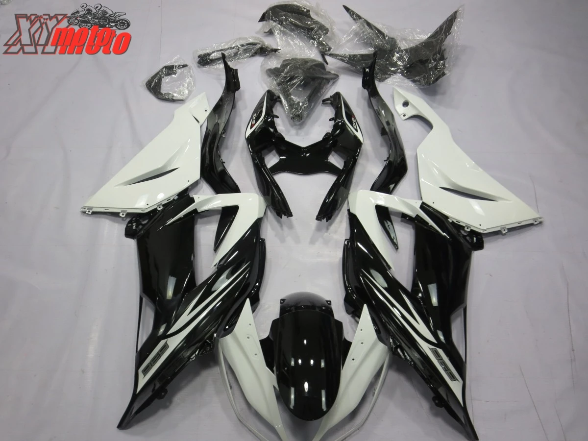 

Motorcycle ABS Fairing Kit For Kawasaki ZX6R 636 2013-2017 Injection molding Full Fairings ZX-6R 13-17 Black and White Bodyworks