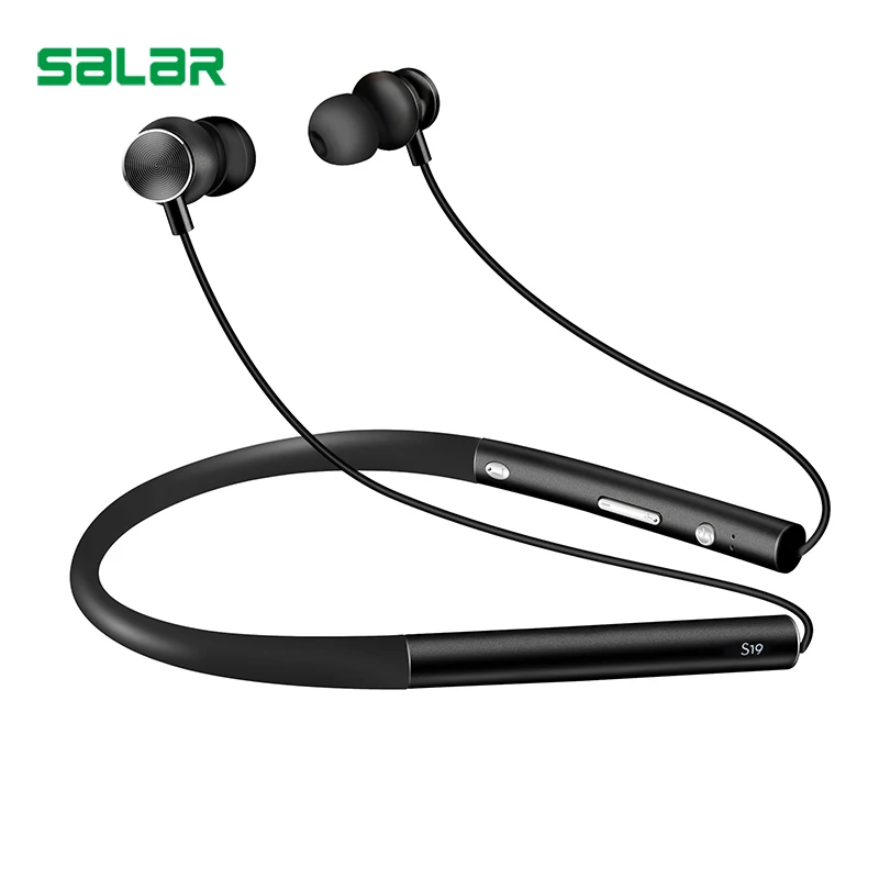 Salar S19 Sports Bluetooth Earphone Wireless earphones Headset Stereo Bass Sound Earbuds With Mic for Xiaomi IPhone Huawei | Электроника