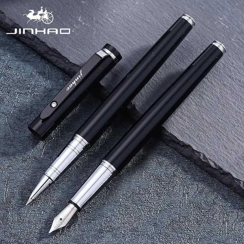 Jinhao металлический авторучка 0 38 мм/0 5 мм чернильные ручки для написания
