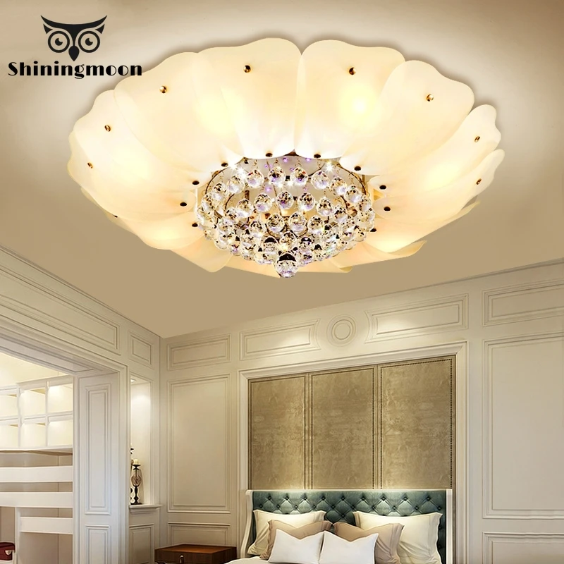 

Modern Crystal Ceiling Lights Hotel Restaurant Decoration Ceiling Lamp House Living Room Crystal Flower Lustre Lighting Fixtures