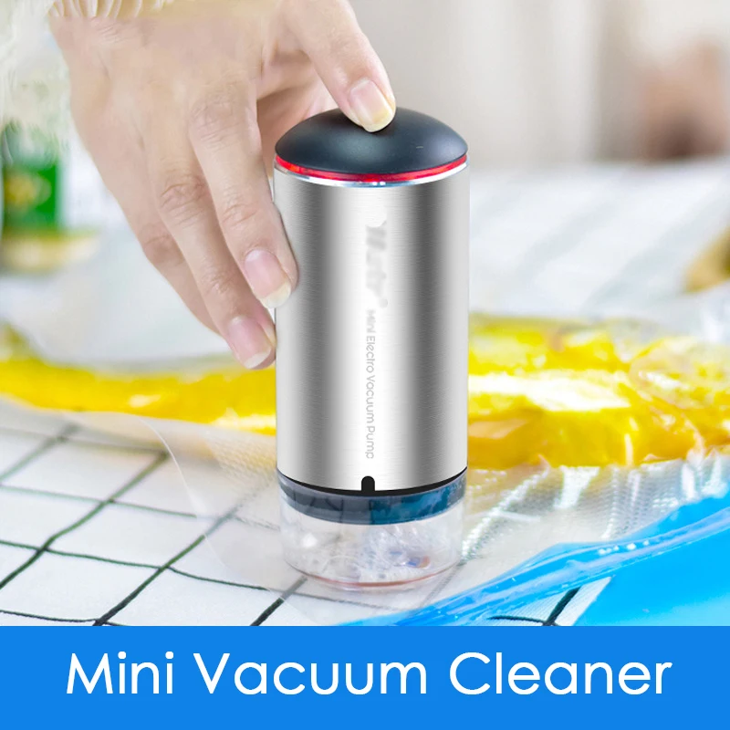 

Food Vacuum Sealer Packaging Machine Film Container USB Sealer Vacuum Packer With 10pcs Vacuum Zipper Bags