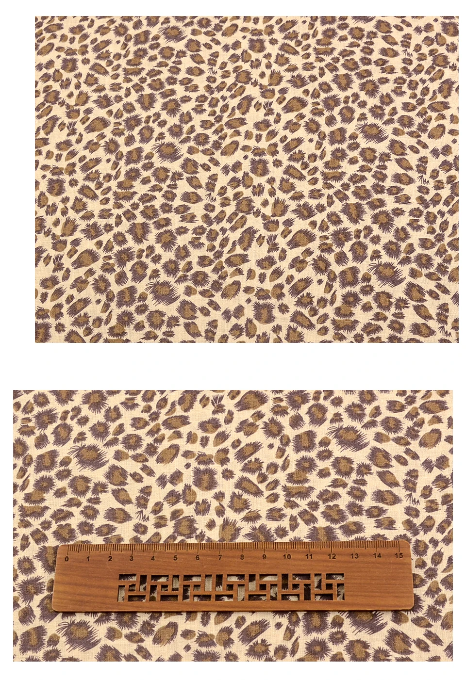 Teramila Charming Leopard Floral Plain 100 % Baumwolle Print Patchwork Stoff Zeichnungen Stoff zum Nähen handgefertigte Handarbeiten Handarbeiten – Detail 17