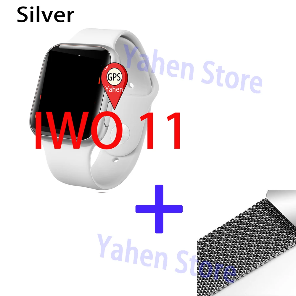 iwo11 silver-44mm Iwo 12& iwo 11 с миланскими петлями ремни для дропшиппинг - Цвет: iwo11 silver-44mm