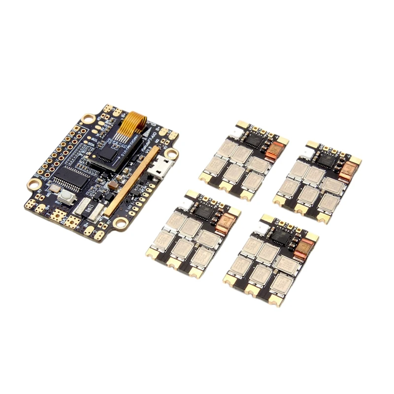 

HOLYBRO Kakute F7 AIO F7 Flight Con Troller W/ OSD BEC Current Sensor & 4 PCS 65A BLheli_32 Tekko32 F3 Metal ESC Combo for RC Dr