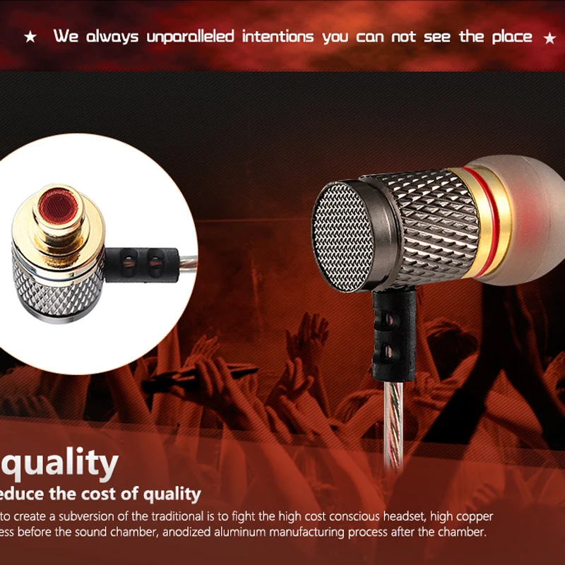 QKZ DM6 вкладыши 3,5 мм наушники металлические 3D тяжелый бас качество звука наушники спортивные наушники для всех телефонов