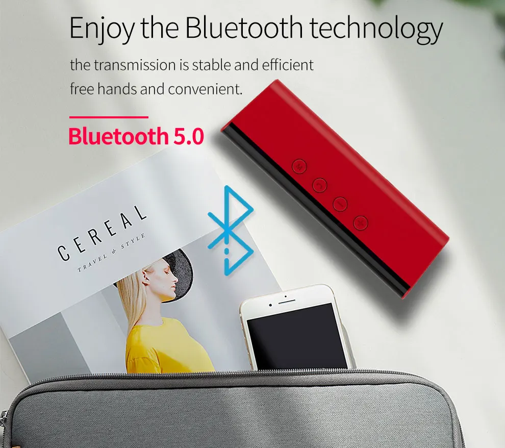 Zealot S31 бумбокс портативный Bluetooth динамик 3D HIFI стерео беспроводной динамик поддержка TF карты, usb ручка привода