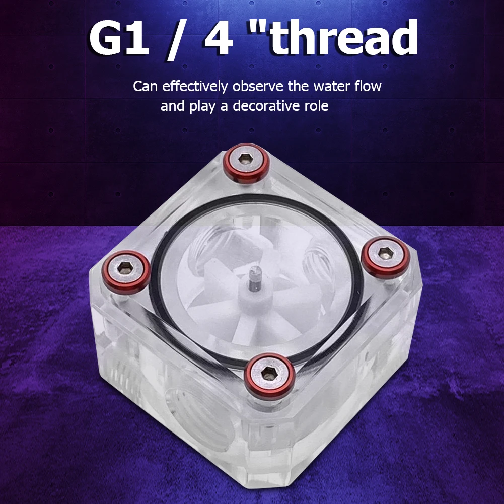 Квадратный измеритель расхода воды безопасность компьютеров G1/4 Thread 3 Way