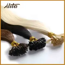 

U Tip Hair Extensions Remy Natural Straight Pure Color Nail Keratin Hair Pre Bonded Keratin Capsules Fusion Human Hair 50pcs/Set