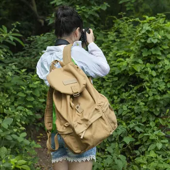 

F5 Canvas Casual Slr Camera Bag Shoulder Camera Bag Outdoor Backpack Slr Camera Bag Photography Camera Backpack
