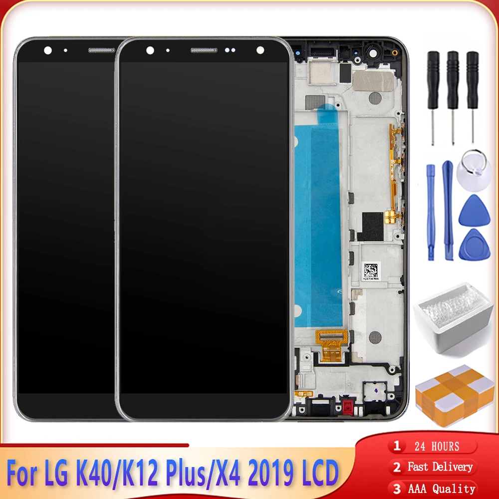 5 7 &quotAAA + для LG K40 K12 Plus X4 2019 ЖК сенсорный экран дигитайзер сборка с рамкой Замена