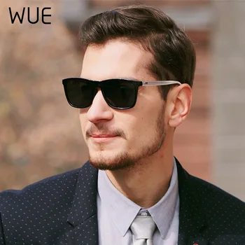 

WUE classic retro aluminum magnesium sunglasses aluminum magnesium polarized men's metal driver brand designer UV400 sunglasses