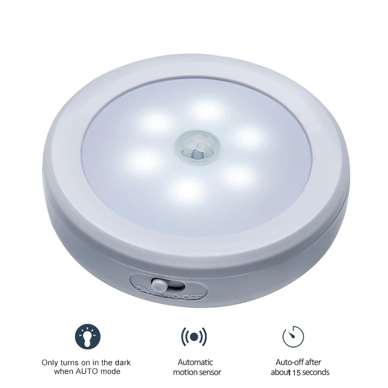 

6LED PIR Body Motion Sensor Activated Wall Light Night Light Induction Lamp Closet Corridor Cabinet led Sensor Light