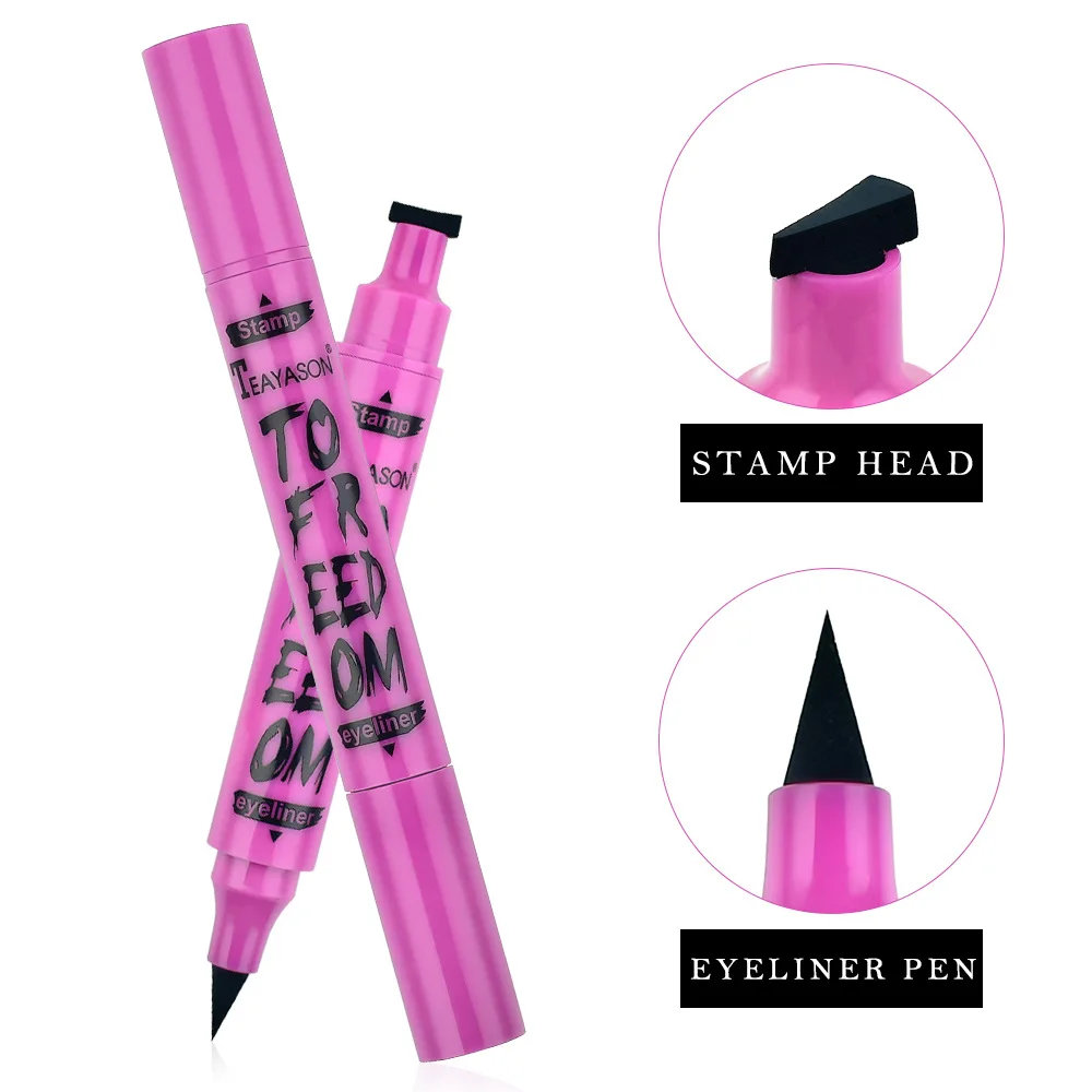 1PC 2-in-1 Waterproof Seal Black Double Head Waterproof Stamp Eyeliner Pen Tattoo Stamping Eye Liner Pencil Makeup Tool 1PC 2-in-1 Waterproof Seal Black Double Head Waterproof Stamp Eyeliner Pen Tattoo Stamping Eye Liner Pencil Makeup Tool