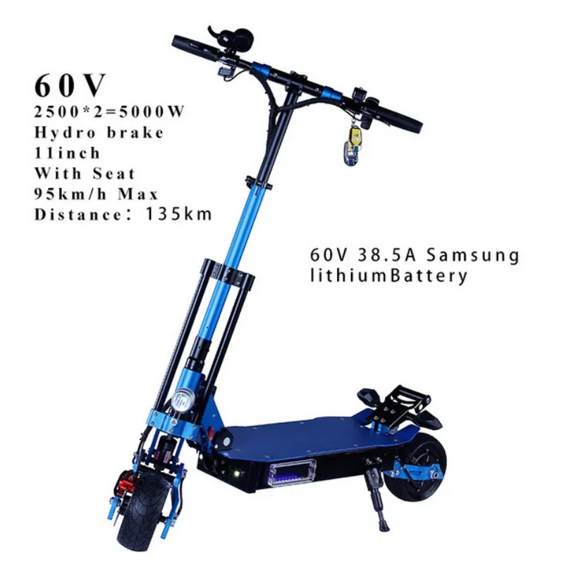 5000 Вт Электрический скутер Patinete Electronic Adulto E Электрический скутер samsung Hulajnoga Elektryczna Patinete Monopattino Elettrico - Цвет: SAMSUNG 60V 38.5AH