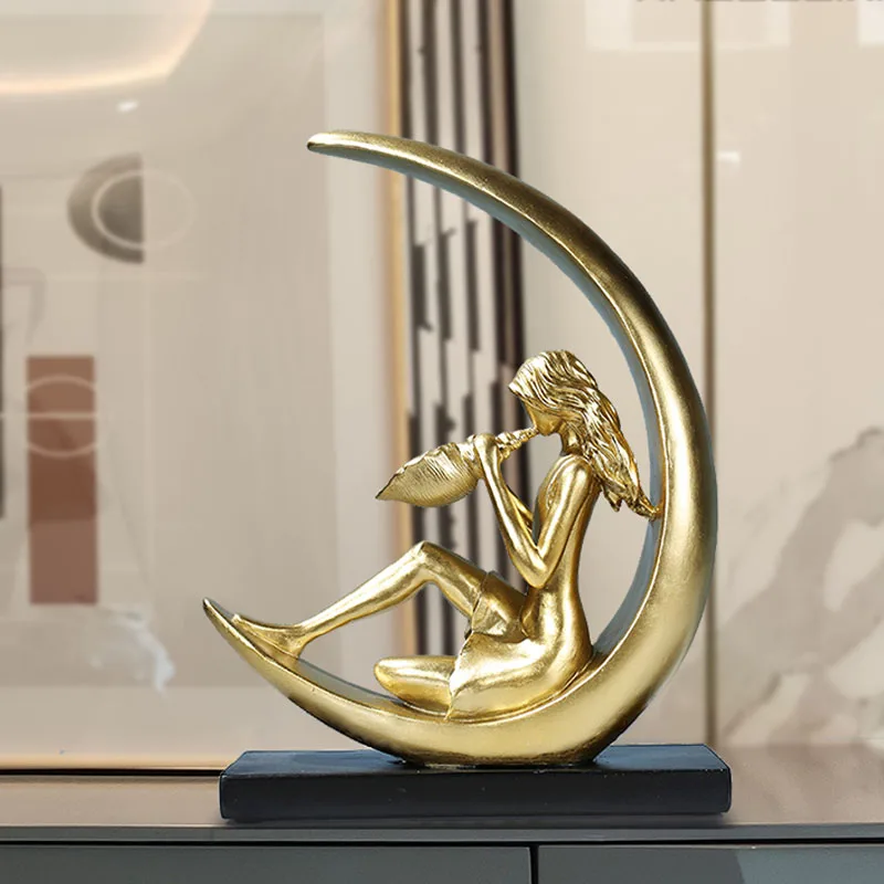 Moon Girl Figure Ballet Dancer Statue Living Room TV Cabinet Decoration Ornaments Birthday Gifts Artware Home Decor Figurines Moon Girl Figure Ballet Dancer Statue Living Room TV Cabinet Decoration Ornaments Birthday Gifts Artware Home Decor Figurines
