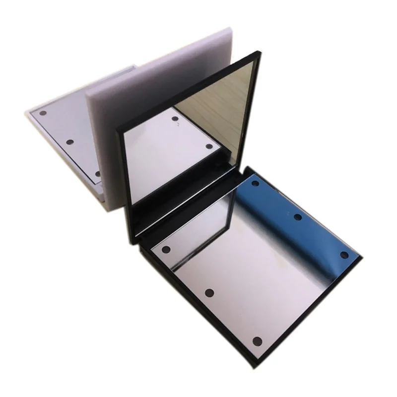 

LED Cosmetic Mirror Illuminator Makeup Mirror Square Makeup Mirror Foldable Double Sided Abs Hd Mirror Makeup Tools