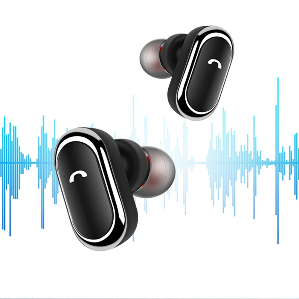 D005 бинауральные Bluetooth беспроводные наушники стерео шумоподавляющие наушники портативные наушники-вкладыши спортивные невидимые Bluetooth наушники