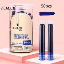 

Large Capacity Practise Calligraphy Universal Black Blue Fountain Pen Ink Sac Erasable Student Writing Office Stationery FL